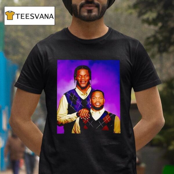 Lamar Jackson And Derrick Henry Step Brothers Baltimore Ravens T Shirt