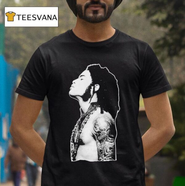 Lenny Kravitz Profile Outline T Shirt