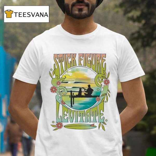 Levitate X Stick Figure Guitar Dog T Shirt