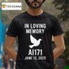Loving Memory Of Air India Crash Victims Ai Dove T Shirt