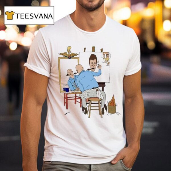Lukas Draws Mike Judge Painting Beavis And Butt Head T Shirt