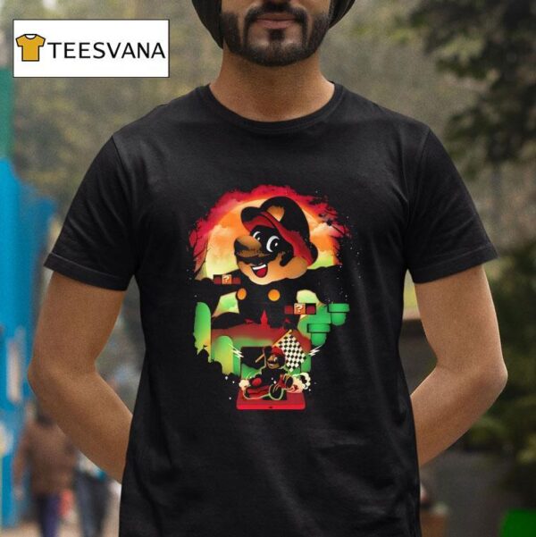 Mario In His Role In Super Mario Bros And Mario Kar T Shirt