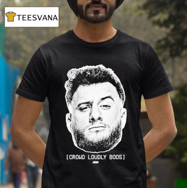 Mark Briscoe Mjf Crowd Loudly Boos Face Head T Shirt