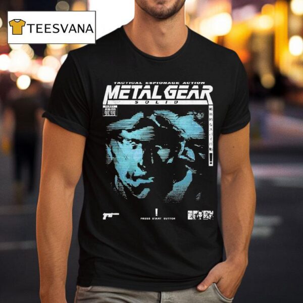 Metal Gear Solid Guns Of The Patriots Tactical Espionage Action Press Start Button T Shirt