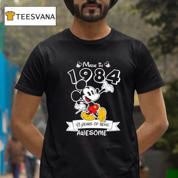 Mickey Mouse Made In Years Of Being Awesome T Shirt