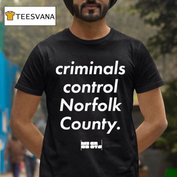 Microdots Criminals Control Norfolk County T Shirt