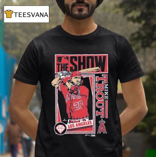 Mike Trout Mlb The Show Los Angeles Angels T Shirt
