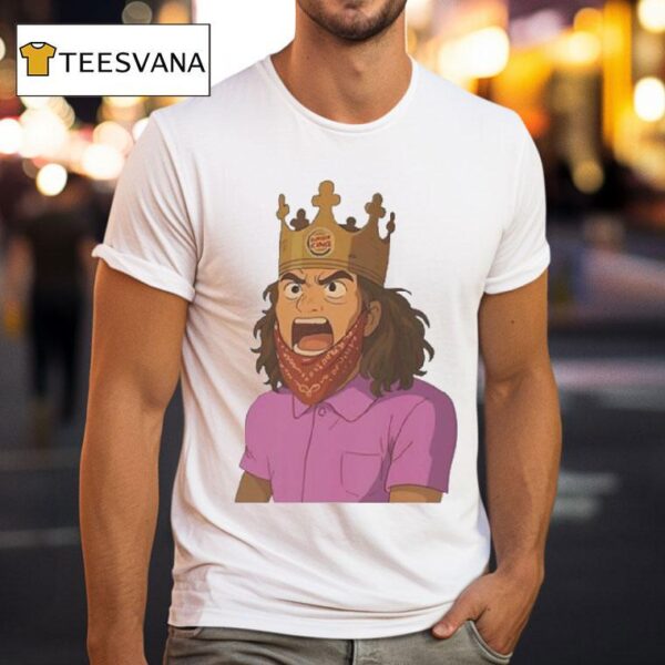 Mo Khan Wearing King Of The Skies Burger King T Shirt