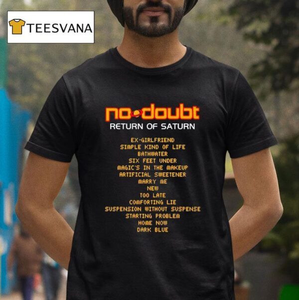 No Doubt Return Of Saturn Years Anniversary T Shirt