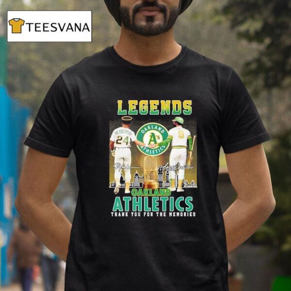Oakland Athletics Legends Henderson And Jackson Memories T Shirt