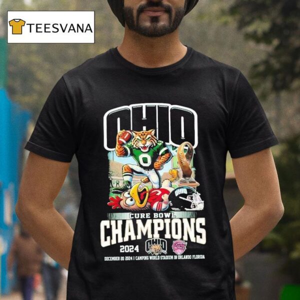Ohio Bobcats Cure Bowl Champions Camping World Stadium In Orlando Florida Masco T Shirt