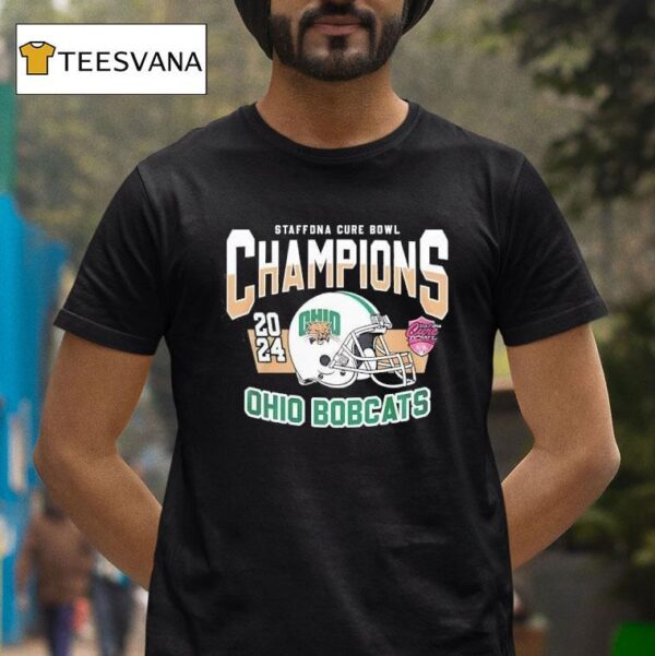 Ohio Bobcats Staffona Cure Bowl Champions T Shirt