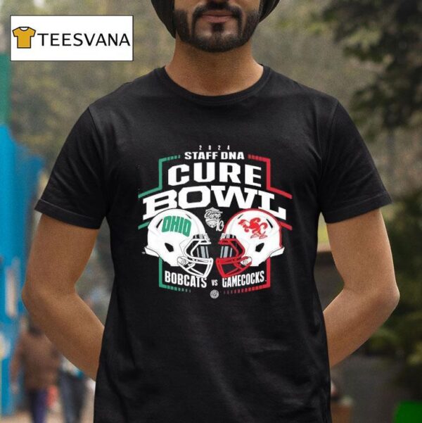 Ohio Bobcats Vs Jacksonville State Gamecocks Staff Dna Cure Bowl T Shirt