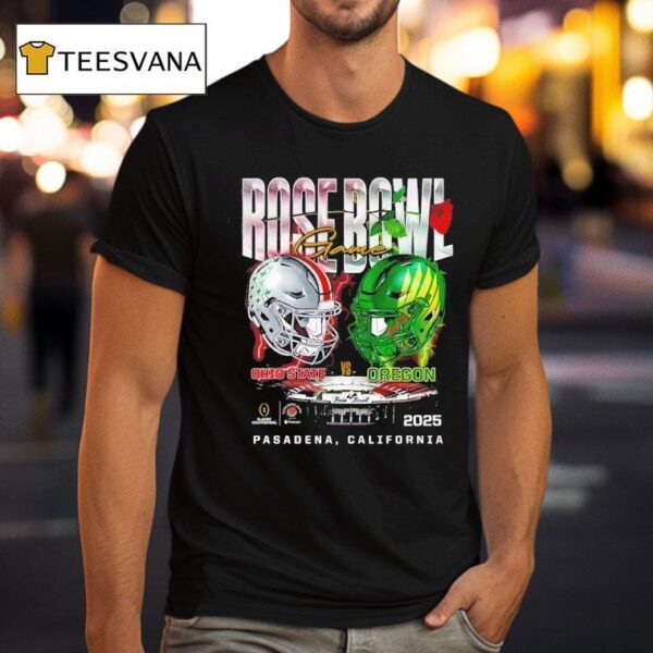 Ohio State Buckeyes Vs Oregon Ducks Rose Bowl Game Head To Head Pasadena California T Shirt