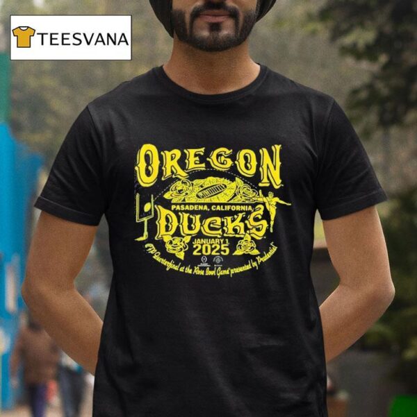 Oregon Ducks Rose Bowl Cfp Quarterfinal Stadium Logo T Shirt