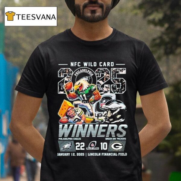 Philadelphia Eagles Beat Green Bay Packers Nfc Wild Card Winners Mascot Nfl Philly T Shirt