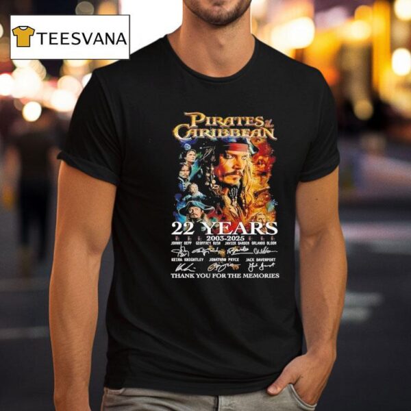 Pirates Of The Caribbean Years Thank You For The Memories T Shirt