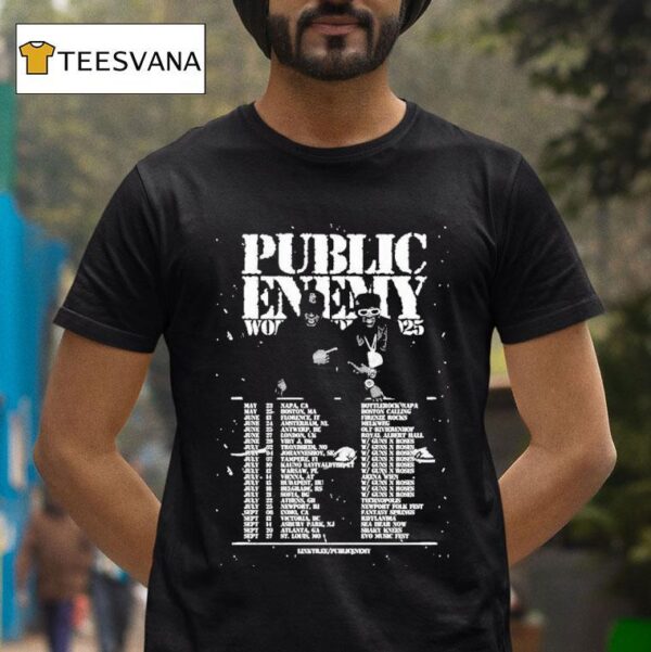 Public Enemy World Tour Dates T Shirt