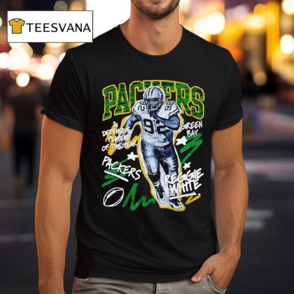 Reggie White Green Bay Packers Football X Defensive Player Of The Year T Shirt