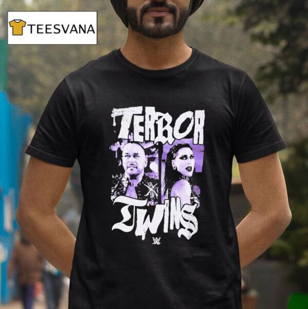 Rhea Ripley Terror Twins Portrai T Shirt