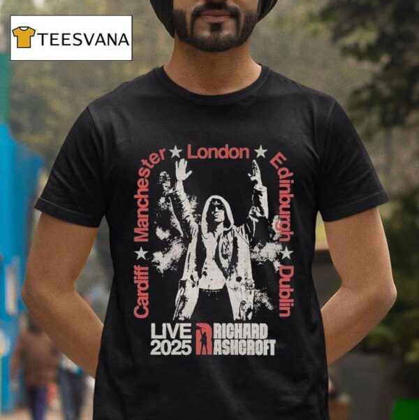 Richard Ashcroft Manchester London Edinburgh Dublin Cities Tour T Shirt