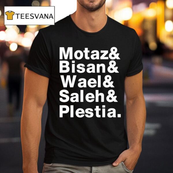 Rima Hassan Wearing Motaz And Bisan And Wael And Saleh And Plestia T Shirt