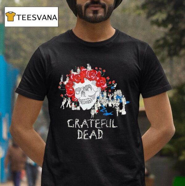 Rotter And Friends Grateful Dead Skull T Shirt