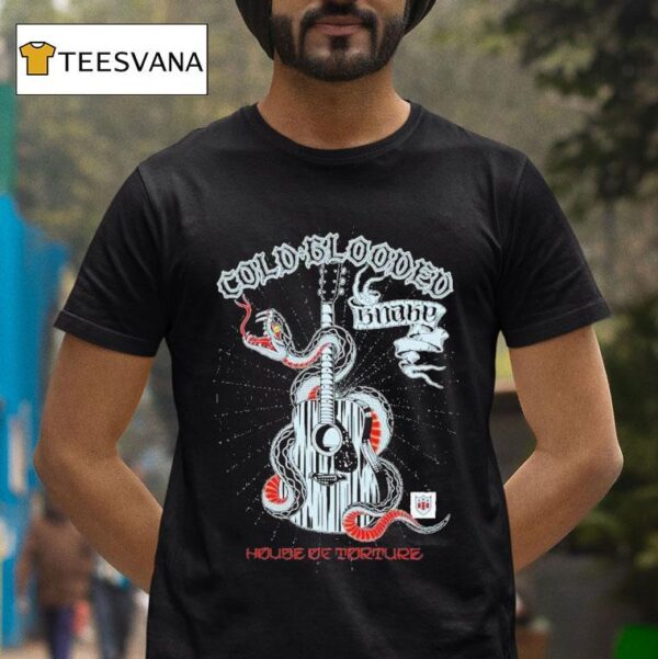 Sanada Tokyo Hiro Cold Blooded House De Torture Guitar Snake T Shirt