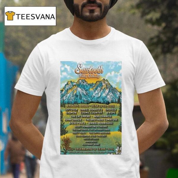 Sautooth Valley Gathering Jun In Stanley Id Tour T Shirt
