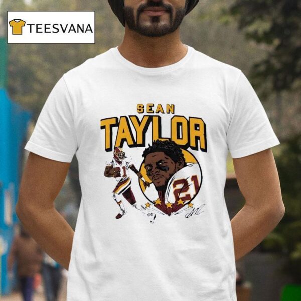 Sean Taylor Washington Commanders Signature Cartoon T Shirt
