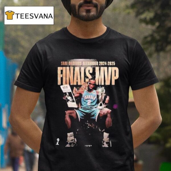 Shai Gilgeous Alexander Cup Finals Mvp Throne Trophy T Shirt