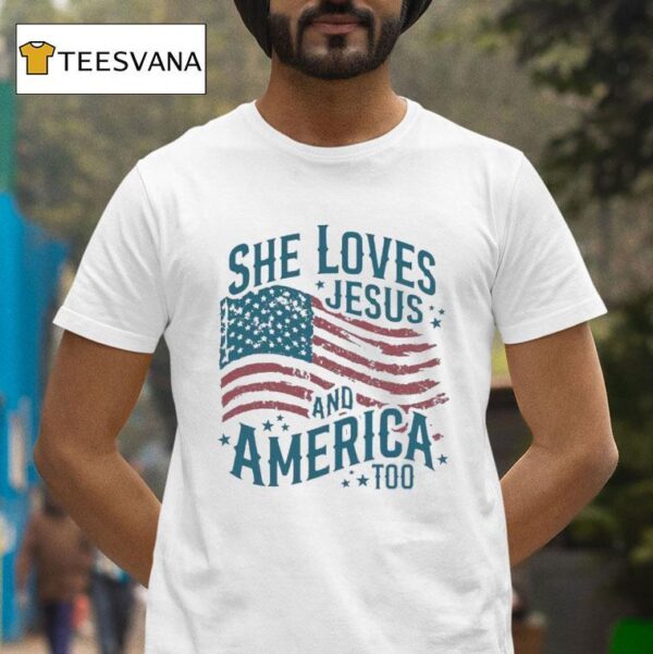 She Loves Jesus And America Too New T Shirt