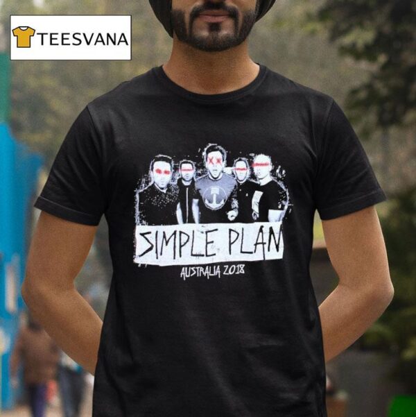 Simple Plan Australia Tour Photo T Shirt
