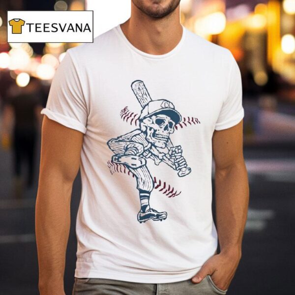 Skeleton Cleveland Baseball T Shirt