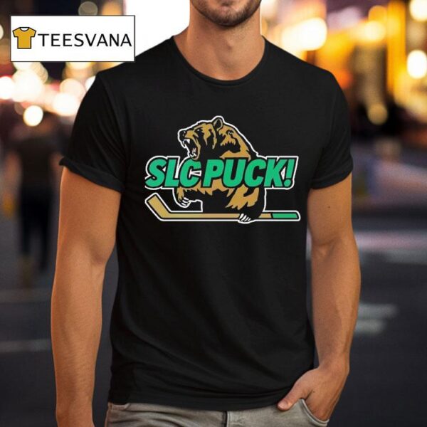 Slc Puck Utah Grizzlies Hockey Logo T Shirt
