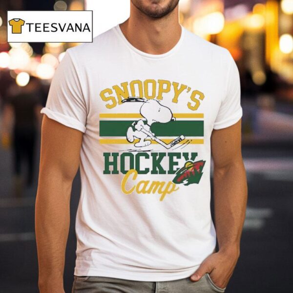 Snoopy S Wild Hockey Camp Minnesota Wild T Shirt