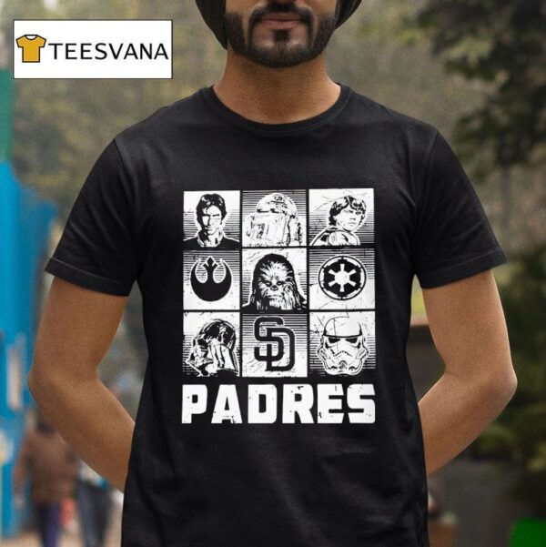 Star Wars Padres Heroes And Villains T Shirt