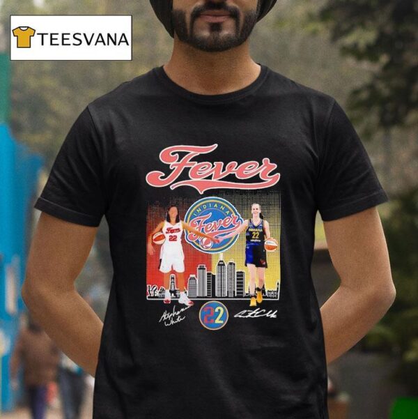 Stephanie White X Caitlin Clark Indiana Fever Basketball Signatures T Shirt