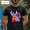 Stitch And Deadpool Cartoon T Shirt