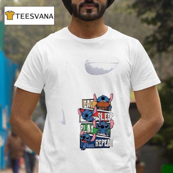 Stitch Eat Sleep Play Repea T Shirt