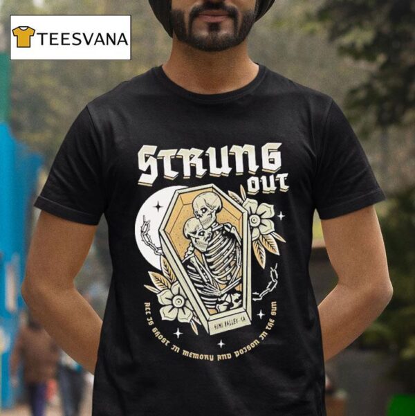 Strung Out Year Anniversary Tour Vampires In Simi Valley Ca Coffin Skeleton T Shirt