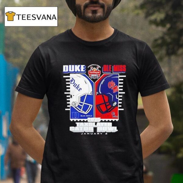 Taxslayer Gator Bowl Duke Blue Devils Vs Ole Miss Rebels Football T Shirt