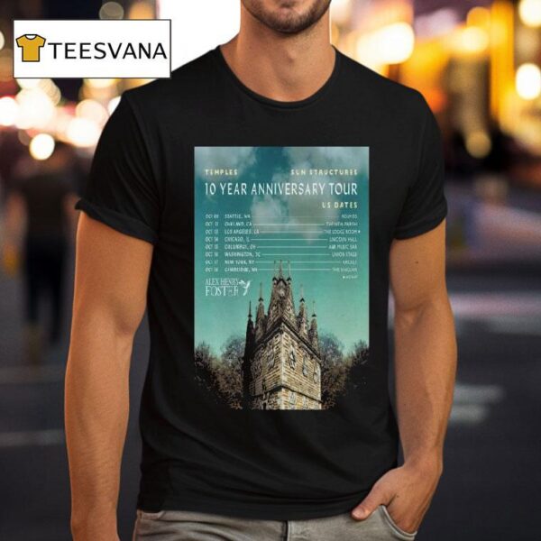 Temples Sun Structures Us Dates Year Anniversary Tour T Shirt