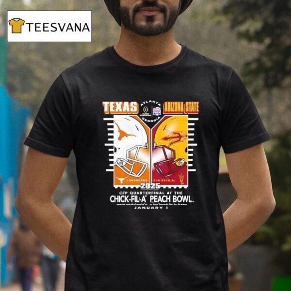 Texas Longhorn Vs Arizona State Sun Devils Cfp Quarter Final Bound Chick Fil A Peach Bowl T Shirt