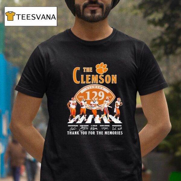 The Clemson Tigers Years Signature Thank You For The Memories T Shirt