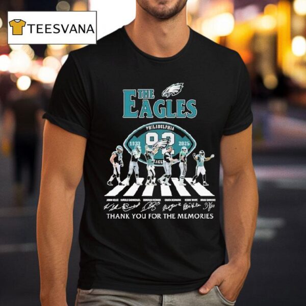The Philadelphia Eagles Nd Anniversary Thank You For The Memories Road Abbey Signatures T Shirt