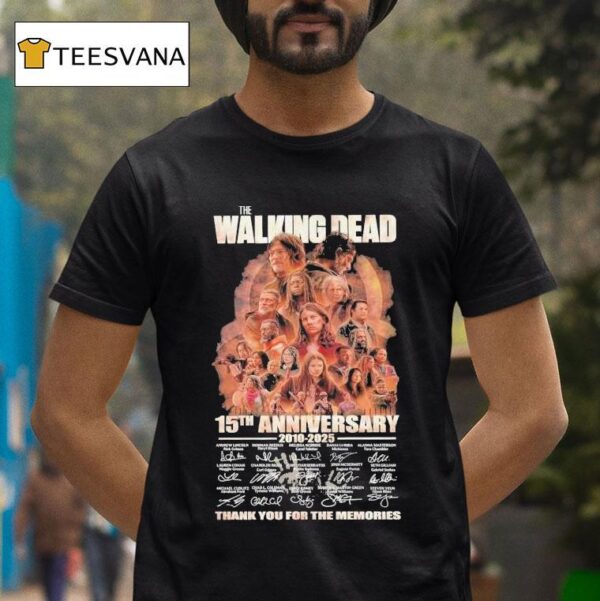 The Walking Dead Th Anniversary Thank You For The Memories Signatures T Shirt