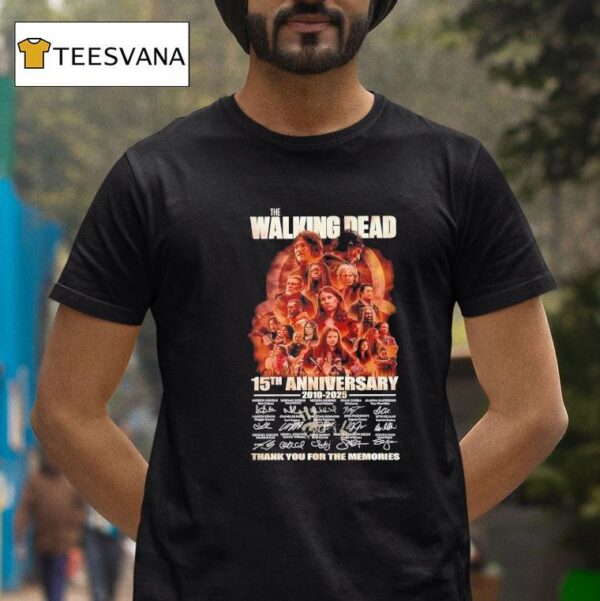 The Walking Dead Th Anniversary Thank You For The Memories Signatures Vintage T Shirt