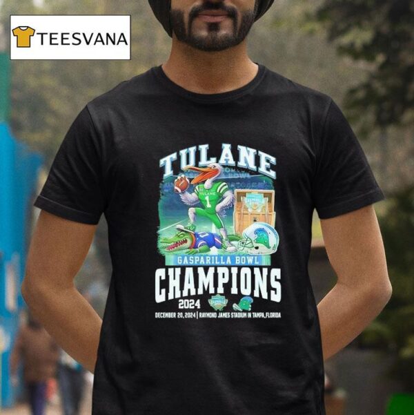 Tulane Green Wave Gasparilla Bowl Champions Florida T Shirt