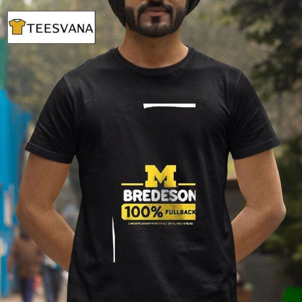 Valiant University Of Michigan Football Max Bredeson Percent Fullback T Shirt